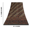 Sanskriti Vintage Sarees Multi Pure Crepe Silk Printed Sari 5+yd Craft Sustainable Fabric
