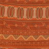 Sanskriti Vintage Sarier Orange/Brun Ren Crepe Trykt Sari 5+ yard Håndværk Bæredygtigt Stoff