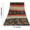 Sanskriti Vintage Sarees Multi Pure Crepe Silk Printed Sari 5+yd Craft Sustainable Fabric