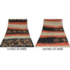Sanskriti Vintage Sarees Multi Pure Crepe Silk Printed Sari 5+yd Craft Sustainable Fabric