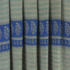 Sanskriti Vintage Sarees Blue Pure Crepe Abstract Printed Sari 5+yd Craft Fabric
