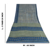 Sanskriti Vintage Sarees Blue Pure Crepe Abstract Printed Sari 5+yd Craft Fabric