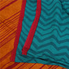 Sanskriti Vintage Sarees Red/Blue Pure Crepe Silk Printed Sari 5+yd Craft Sustainable Fabric