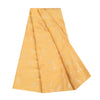 Санскритские винтажные сари бледно-желтый чистый креповый набивной сари 5+ ярдов ткань для рукоделия из экологически чистой ткани