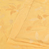 Санскритские винтажные сари бледно-желтый чистый креповый набивной сари 5+ ярдов ткань для рукоделия из экологически чистой ткани