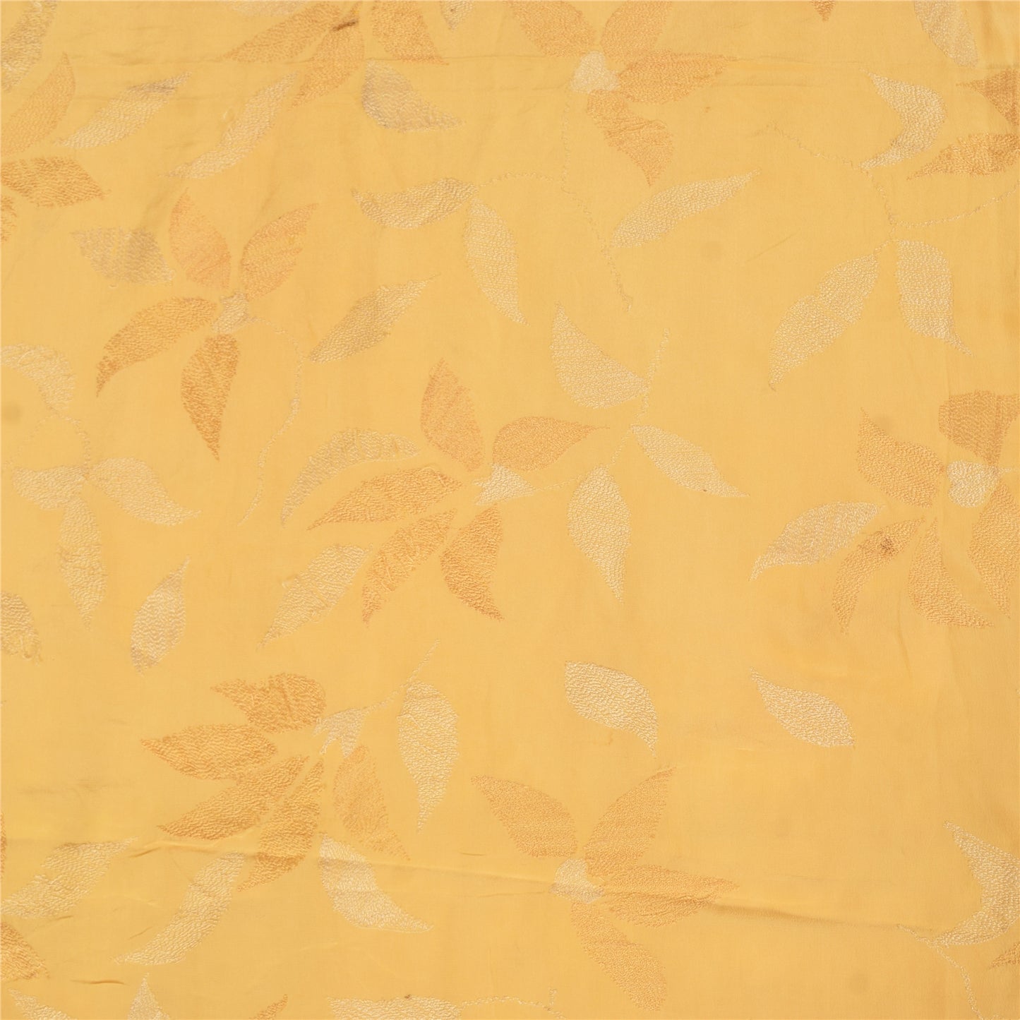 Санскритские винтажные сари бледно-желтый чистый креповый набивной сари 5+ ярдов ткань для рукоделия из экологически чистой ткани