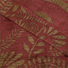 Sanskriti Vintage Sarees Dusty Pink Pure Crepe Silk Print Sari 5+yd Craft Sustainable Fabric