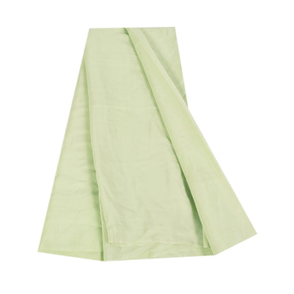 Sanskriti Vintage Sarees Pastel-Green Pure Crepe Solid Sari 5+yd Craft Sustainable Fabric