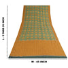 Sanskriti Vintage Sarees Green Embroidered Pure Crepe Silk Print Sari 5yd Sustainable Fabric