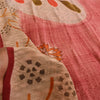 Sanskriti Vintage Sarees Pink 100%Pure Crepe Silk Printed Sari 5+yd Craft Sustainable Fabric