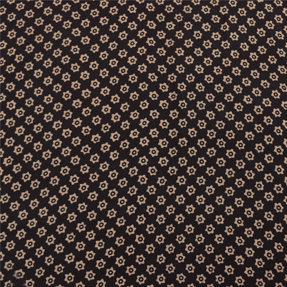 Sanskriti Vintage Sarees Orange Pure Crepe Silk Printed Sari 5+yd Craft Sustainable Fabric