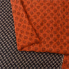 Sanskriti Vintage Sarees Orange Pure Crepe Silk Printed Sari 5+yd Craft Sustainable Fabric