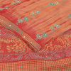 Sanskriti Vintage Sarees Pure Crepe Hand Beaded Tie-Dye Printed Sari 5+yd Sustainable Fabric