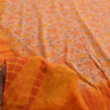 Sanskriti Vintage Sarees Pink & Orange Tie-Dye Pure Crepe Print Sari 5+yd Sustainable Fabric