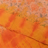 Sanskriti Vintage Sarees Pink & Orange Tie-Dye Pure Crepe Print Sari 5+yd Sustainable Fabric