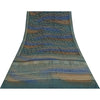 Sanskriti Vintage Sarees Multi Pure Crepe Silk Printed Sari 5+yd Craft Sustainable Fabric