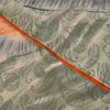 Sanskriti Vintage Sarees Orange & Gray Pure Crepe Printed Sari 5+yd Craft Fabric