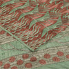 Sanskriti Vintage Sarees Green & Red Crepe Silk Printed Sari 6+yd Craft Fabric