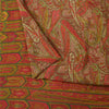 Sanskriti Vintage Sarees Red 100% Pure Crepe Silk Printed Sari 5+yd Craft Fabric