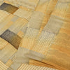 Sanskriti Vintage Sarees Brown Pure Crepe Silk Printed Sari 5+yd Craft Fabric