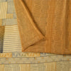 Sanskriti Vintage Sarees Brown Pure Crepe Silk Printed Sari 5+yd Craft Fabric