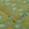 Sanskriti Vintage Sarees Green Pure Crepe Silk Printed Sari 5+yd Craft Fabric
