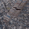 Sanskriti Vintage Sarees Grayish Blue Pure Crepe Floral Printed Sari 5+yd Fabric