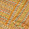 Sanskriti Vintage Sarees 100% Pure Crepe Silk Printed Sari 5+yd Craft Fabric