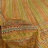 Sanskriti Vintage Sarees 100% Pure Crepe Silk Printed Sari 5+yd Craft Fabric