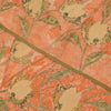 Sanskriti Vintage Sarees Peach Pure Crepe Silk Printed Sari 5+yd Craft Fabric