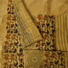 Sanskriti Vintage Sarees Beige Pure Crepe Silk Printed Sari 5+yd Craft Fabric