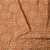 Sanskriti Vintage Sarees Orange Pure Crepe Silk Printed Sari 5+yd Craft Sustainable Fabric