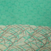 Sanskriti Vintage Sarees Green & Ivory Pure Crepe Printed Sari 5+yd Craft Fabric