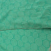 Sanskriti Vintage Sarees Green & Ivory Pure Crepe Printed Sari 5+yd Craft Fabric