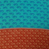 Sanskriti Vintage Sarees Blue 100%Pure Crepe Silk Printed Sari 5+yd Craft Fabric