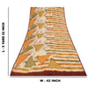 Sanskriti Vintage Sarees 100% Pure Crepe Silk Printed Sari 5+yd Craft Fabric