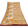 Sanskriti Vintage Sarees 100% Pure Crepe Silk Printed Sari 5+yd Craft Fabric