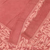 Sanskriti Vintage Sarees Pink Pure Crepe Silk Printed Sari 5+yd Craft Fabric