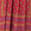 Sanskriti Vintage Sarees PinkPure Crepe Silk Circle Print Sari 6+yd Craft Fabric