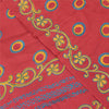 Sanskriti Vintage Sarees PinkPure Crepe Silk Circle Print Sari 6+yd Craft Fabric