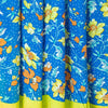 Sanskriti Vintage Sarees Blue Pure Crepe Silk Printed Sari 5+yd Craft Fabric