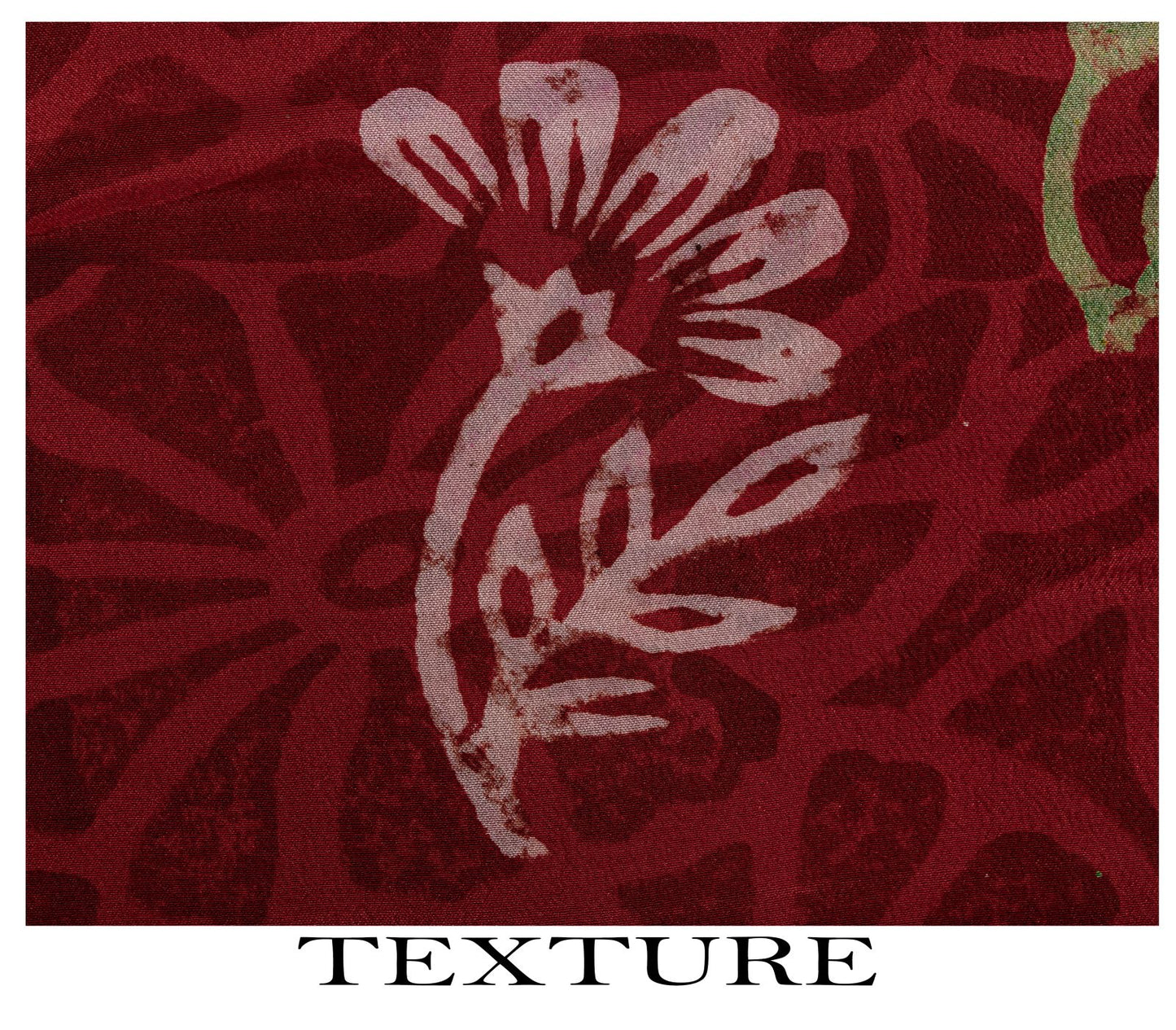 Sanskriti Vintage Saree Dark Red Pure Crepe Floral Printed Sari 5.5+Yard Fabric