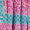 Sanskriti Vintage Sarees Pink 100%Pure Crepe Silk Printed Sari 5+yd Craft Fabric