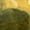 Sanskriti Vintage Sarees Yellow & Green Pure Crepe Print Sari 5+yd Craft Fabric