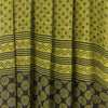 Sanskriti Vintage Sarees Green Pure Crepe Silk Printed Sari 5+yd Craft Fabric