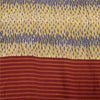 Sanskriti Vintage Sarees Cream & Red Pure Crepe Abstract Print Sari 5+yd Fabric