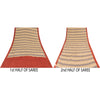 Sanskriti Vintage Sarees Cream & Red Pure Crepe Abstract Print Sari 5+yd Fabric