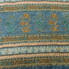 Sanskriti Vintage Sarees Blue Pure Crepe Print Embroidery Sari 5+yd Craft Fabric