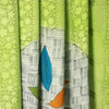 Sanskriti Vintage Sarees Green Pure Crepe Silk Printed Sari 6+yd Craft Fabric