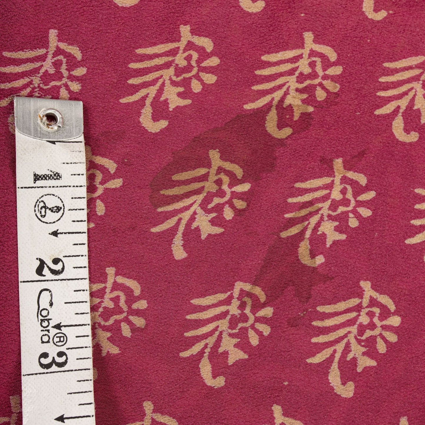 Sanskriti Vintage Saree Pink Pure Crepe Silk Hand Block Printed Sari 6+Yd Fabric